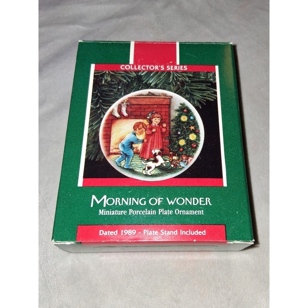 Hallmark Morning of Wonder 1989 Miniature Porcelain Plate Ornament